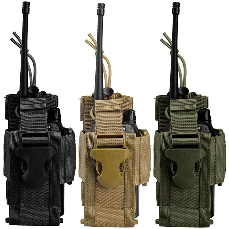 Tech Accessories Pouch - Nylon Talkie Case Adjustable Walkie Talkie
