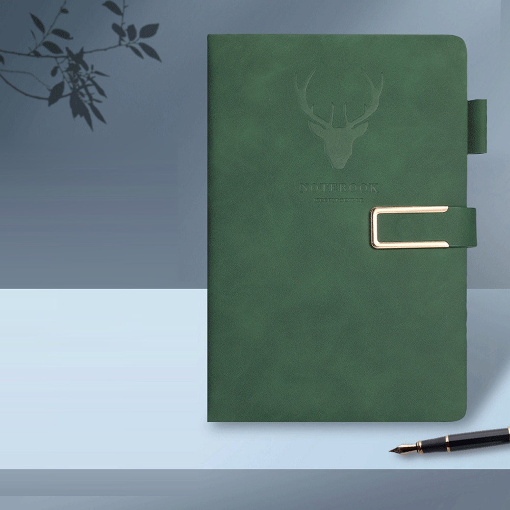 Pen Holder Magnetic - New PU Leather Magnetic Buckle Notebook