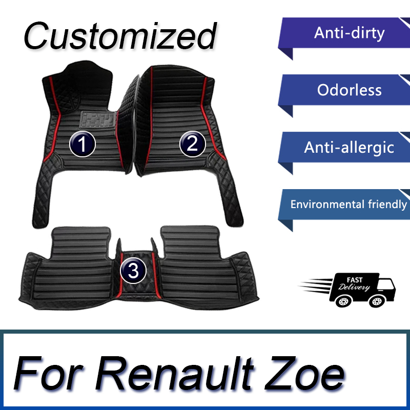 Tech Accessories Luxury - Leather Car Floor Mats For Renault