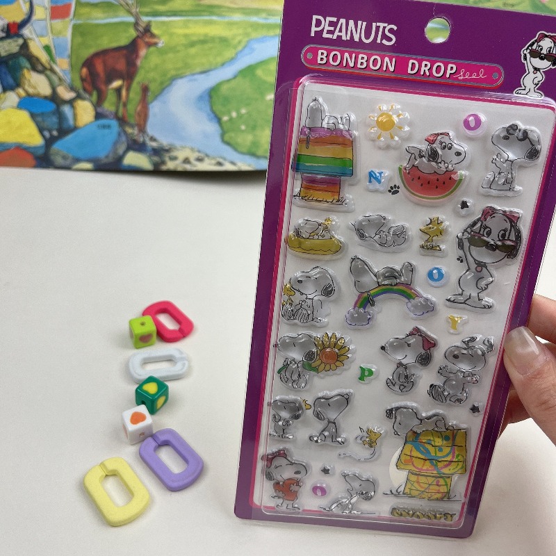 8Pcs Cute Snoopy Cartoon 3D Re - Tech Accessories For Office ulasan dan harga