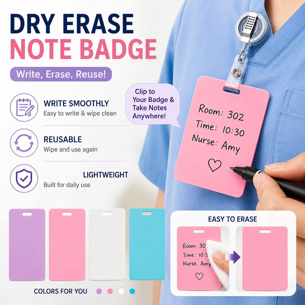 Portable Dry Erase Note Badge  - Tech Accessories For Office ulasan dan harga