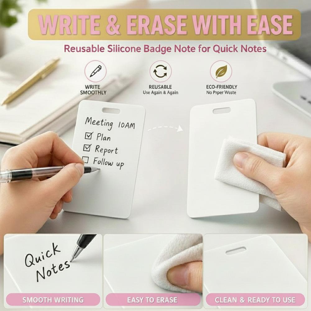 Portable Dry Erase Note Badge  - Tech Accessories For Office ulasan dan harga
