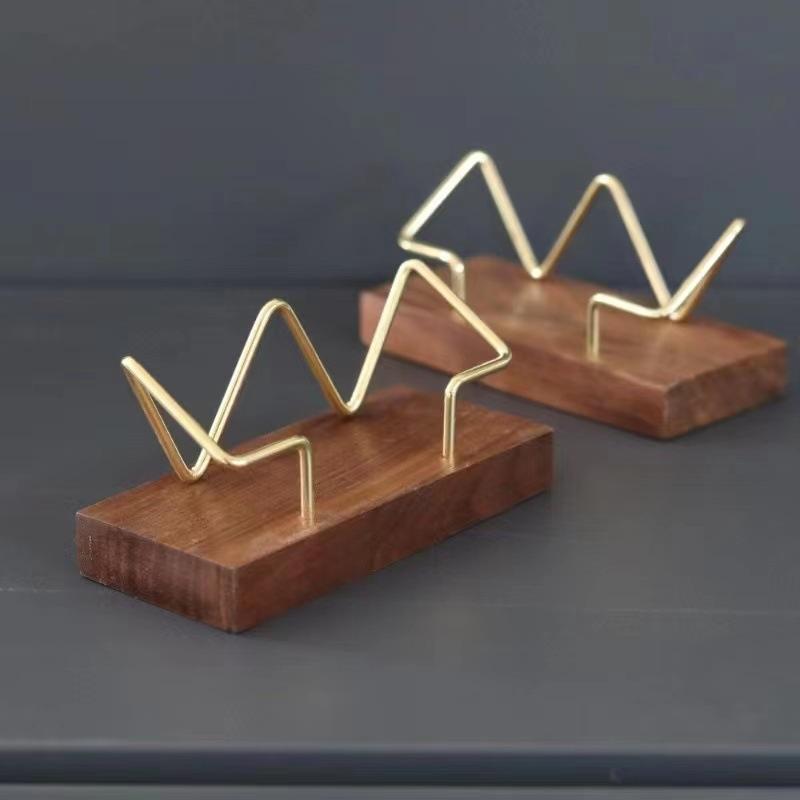 【A8】Wooden Business Card Holde - Tech Accessories For Office ulasan dan harga