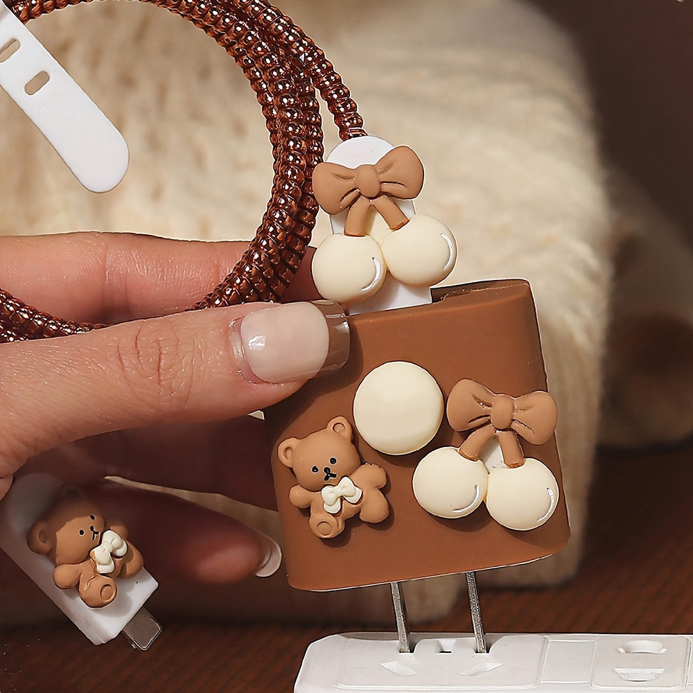 Cute Bear Charger Protector Ca - Tech Accessories Phone ulasan dan harga