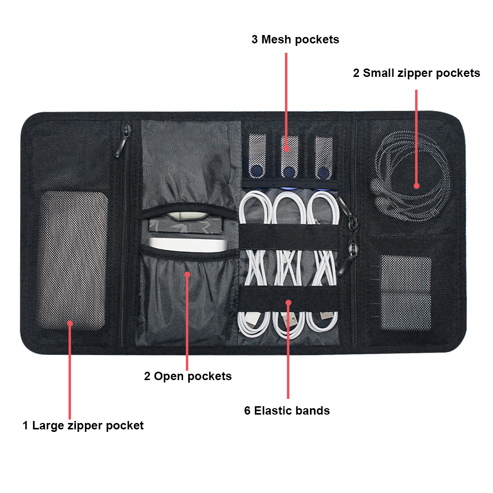 Tech Organizer Bag Cable Stora - Tech Accessories For Office ulasan dan harga