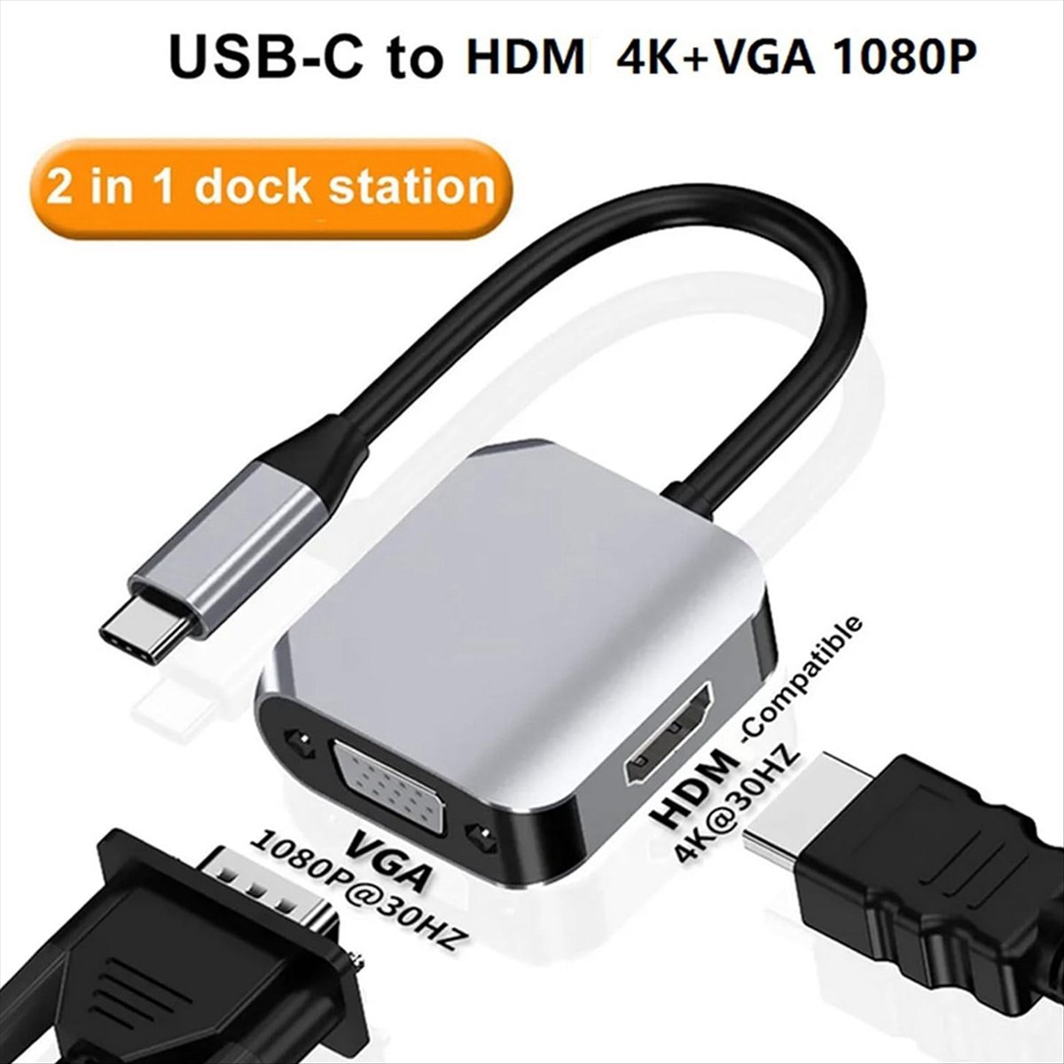 *A14E USB C Docking Station, 2 - Usb C To Hdmi ulasan dan harga