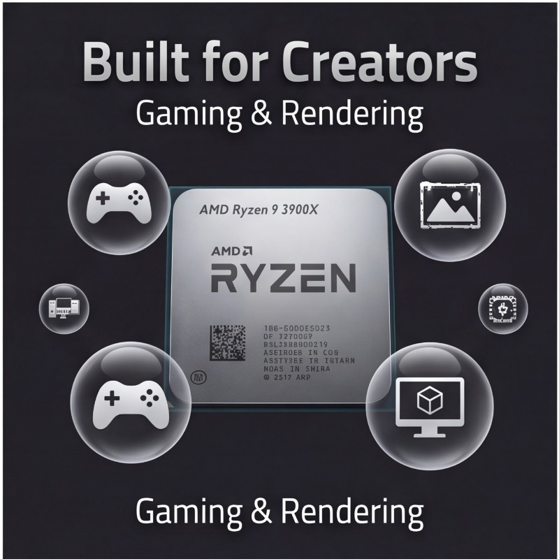 AMD Ryzen 9 3900X 12-Core 24-T - Amd Cpu Ryzen 9 ulasan dan harga